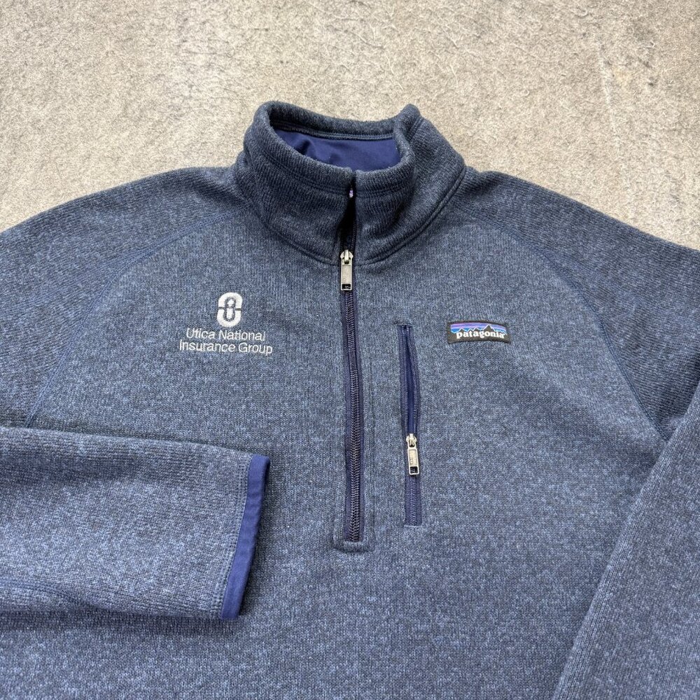 Patagonia Better Sweater Men L Blue 1/2 Zip Fleece 25522 Long Sleeve Utica
